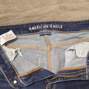 American Eagle Outfitters Men's Dark Blue Slim Straight Jeans